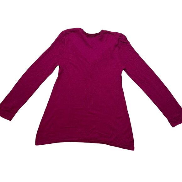 Rosie Neira Fuchsia Long Sleeve Tunic Sweater By Anthropologie Size S Womens Top - Picture 9 of 9